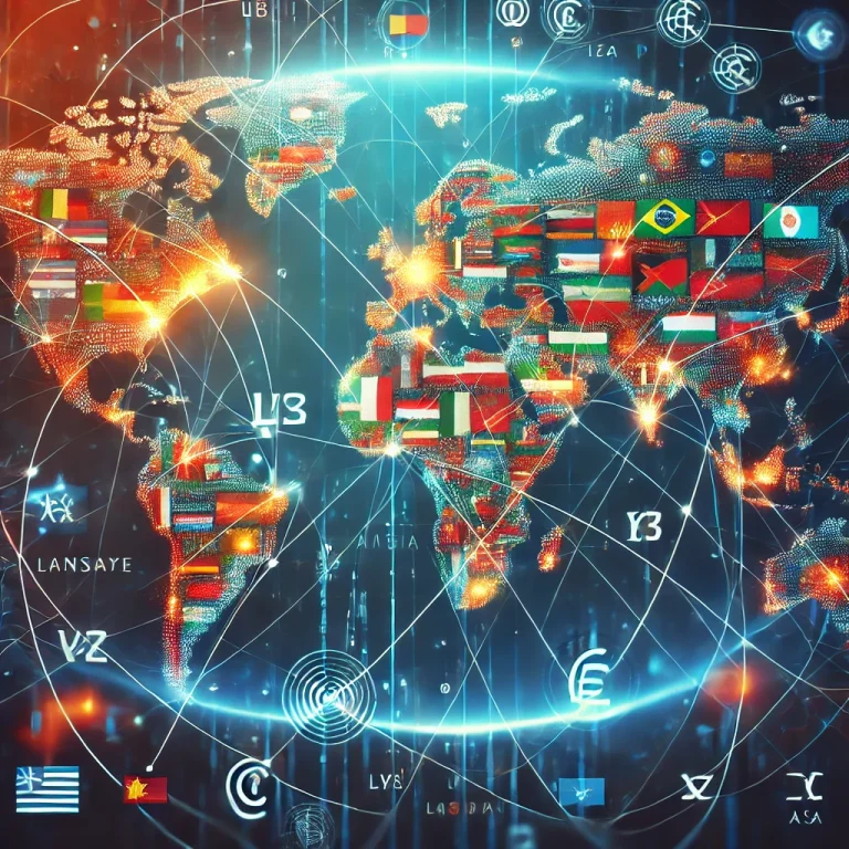 Global business connections through translation services across multiple languages.