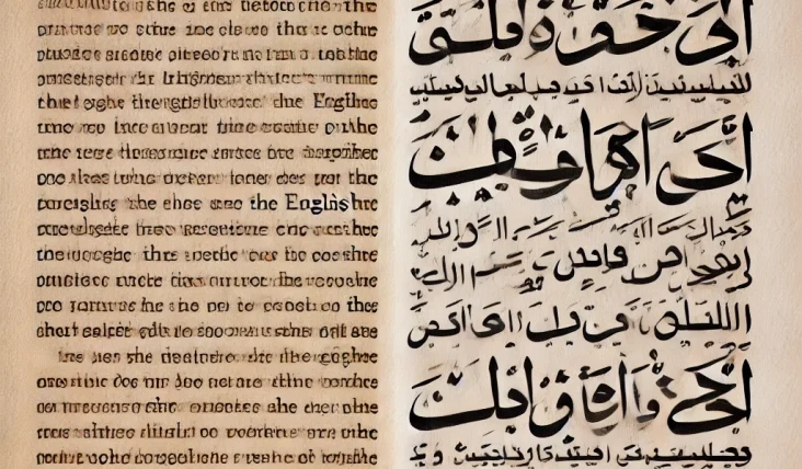 Side-by-side comparison of English and Arabic translations.