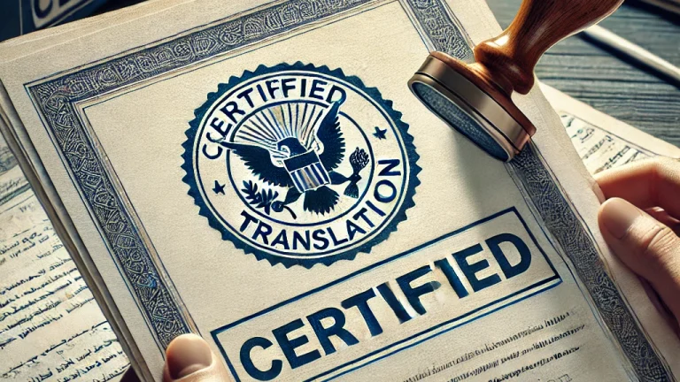 Explanation of what certified translation means for legal documents.